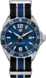 TAG Heuer Formula 1（F1）手錶 黑色、灰色和藍色 Nato錶帶 鋁鋼 藍色