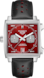 TAG Heuer Monaco（摩納哥）腕錶 藍色 皮革 精鋼 紅色