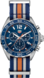 TAG Heuer Formula 1（F1）手錶 藍色和橙色 Nato錶帶 精鋼 藍色
