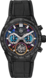 TAG Heuer Carrera（卡萊拉）腕錶  黑色 橡膠和鱷魚皮 碳鈦合金 黑色