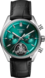 TAG HEUER CARRERA（卡萊拉）腕錶  黑色 Alligator 精鋼 綠色