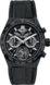 TAG Heuer Carrera（卡萊拉）腕錶 黑色 橡膠和鱷魚皮 陶瓷 黑色