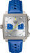 TAG Heuer Monaco（摩納哥）腕錶 藍色 皮革 鈦金屬 灰色