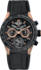 TAG Heuer Carrera（卡萊拉）腕錶 黑色 橡膠和鱷魚皮 鈦金屬和黃金 黑色