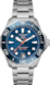 TAG Heuer Aquaracer（競潛）腕錶 銀色 精鋼 精鋼 藍色