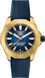 泰格豪雅竞潜系列  蓝色 橡胶 18K 3N黄金 蓝色
