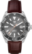 TAG Heuer Aquaracer（竞潜系列）腕表 棕色 鳄鱼皮 精钢 灰色